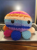 Handmade Crocheted Rainbow Octopus Toy with Hidden Compartment