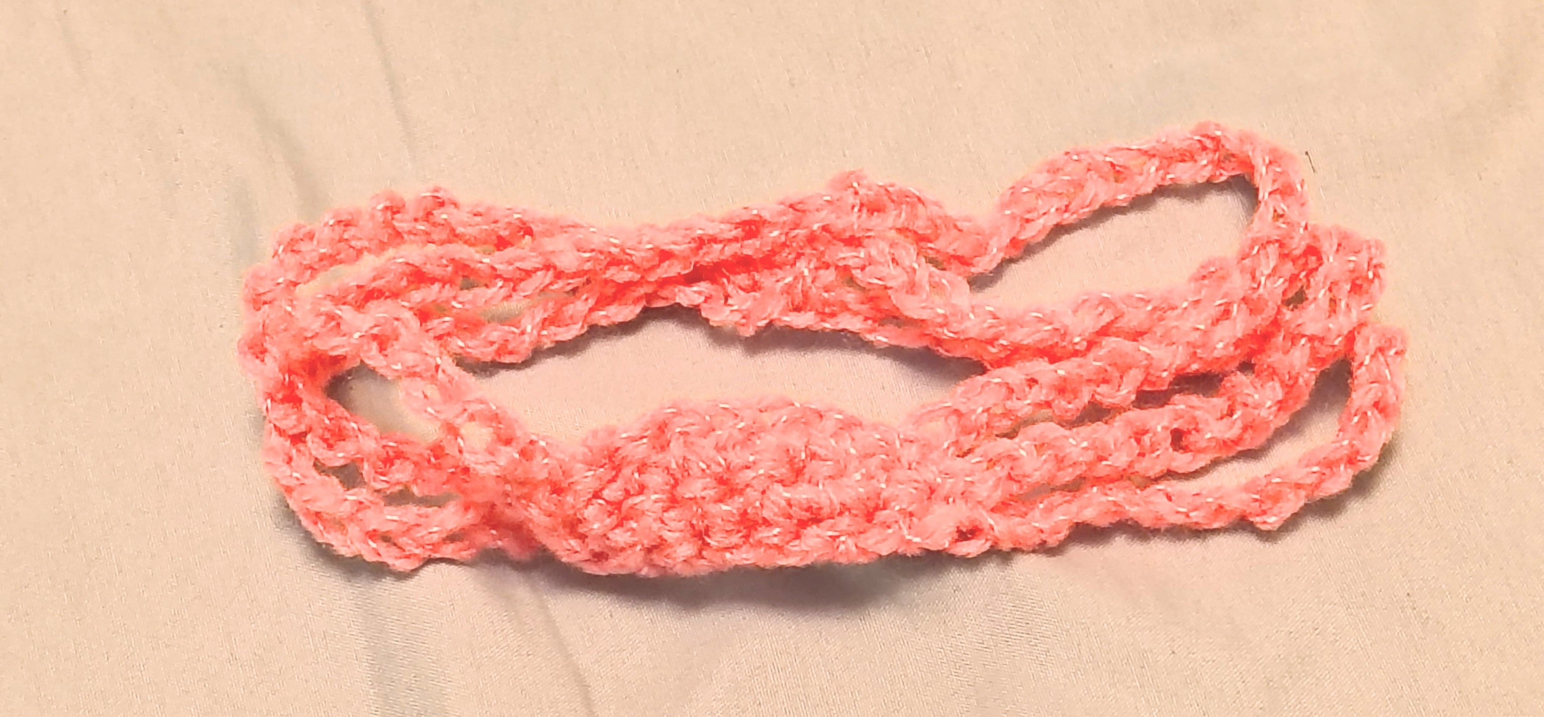 Crochet Baby Headband – Soft Pink Newborn Headband, Handmade Baby Girl Headband, Stretchy Infant Headband, Simple Baby Accessory