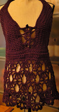 Amethyst Lace Crochet Halter Top