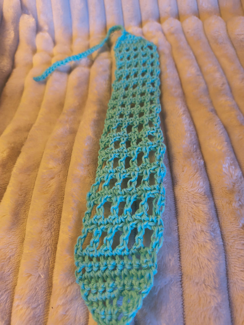 Mesh Lace Crochet Tie Headband – Soft Cotton