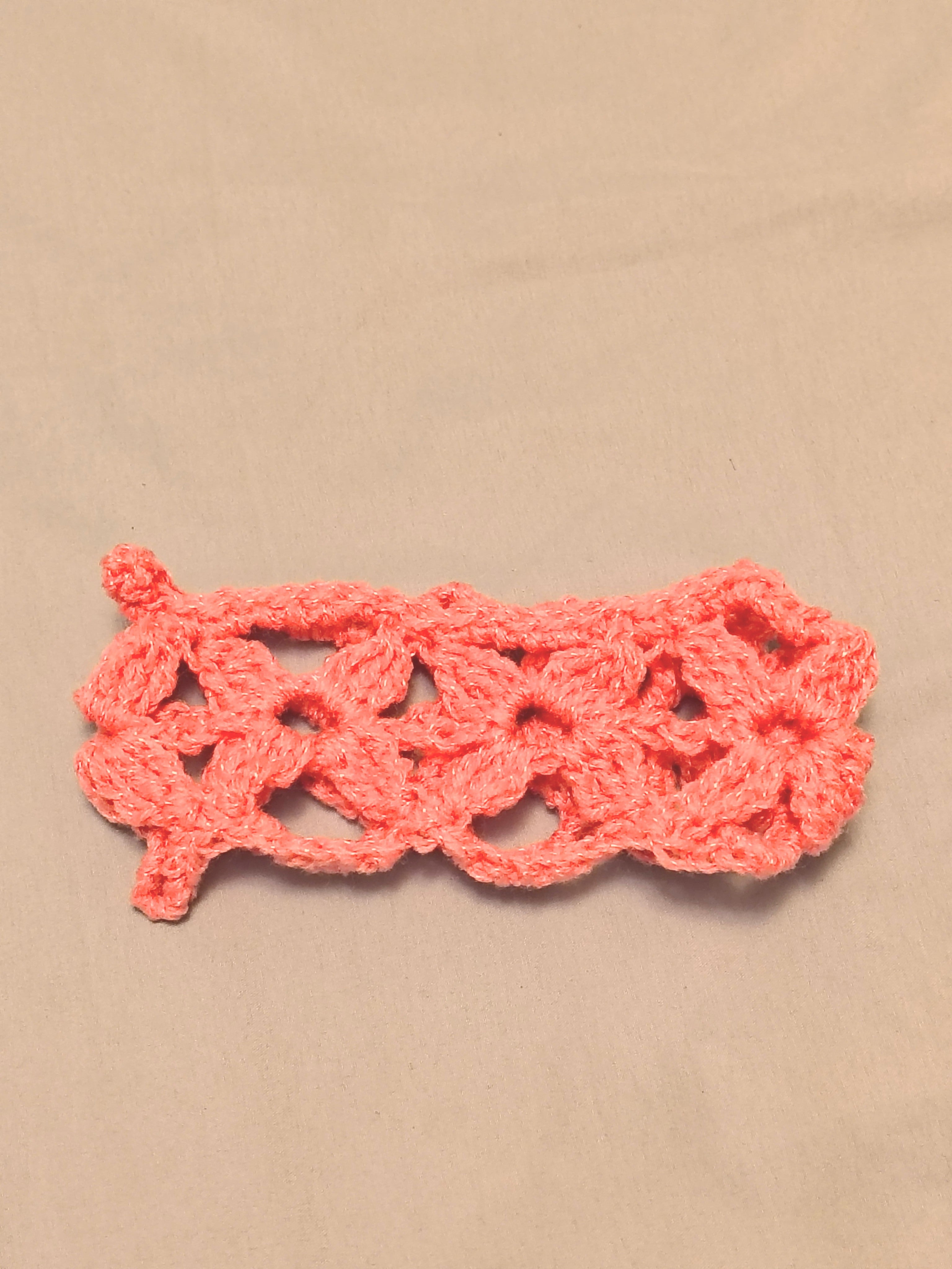 Crochet Baby Headband – Flower of Life Headband, Newborn Headband, Handmade Baby Girl Headband, Soft Pink Baby Accessory