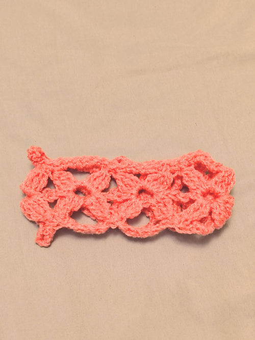 Crochet Baby Headband – Flower of Life Headband, Newborn Headband, Handmade Baby Girl Headband, Soft Pink Baby Accessory