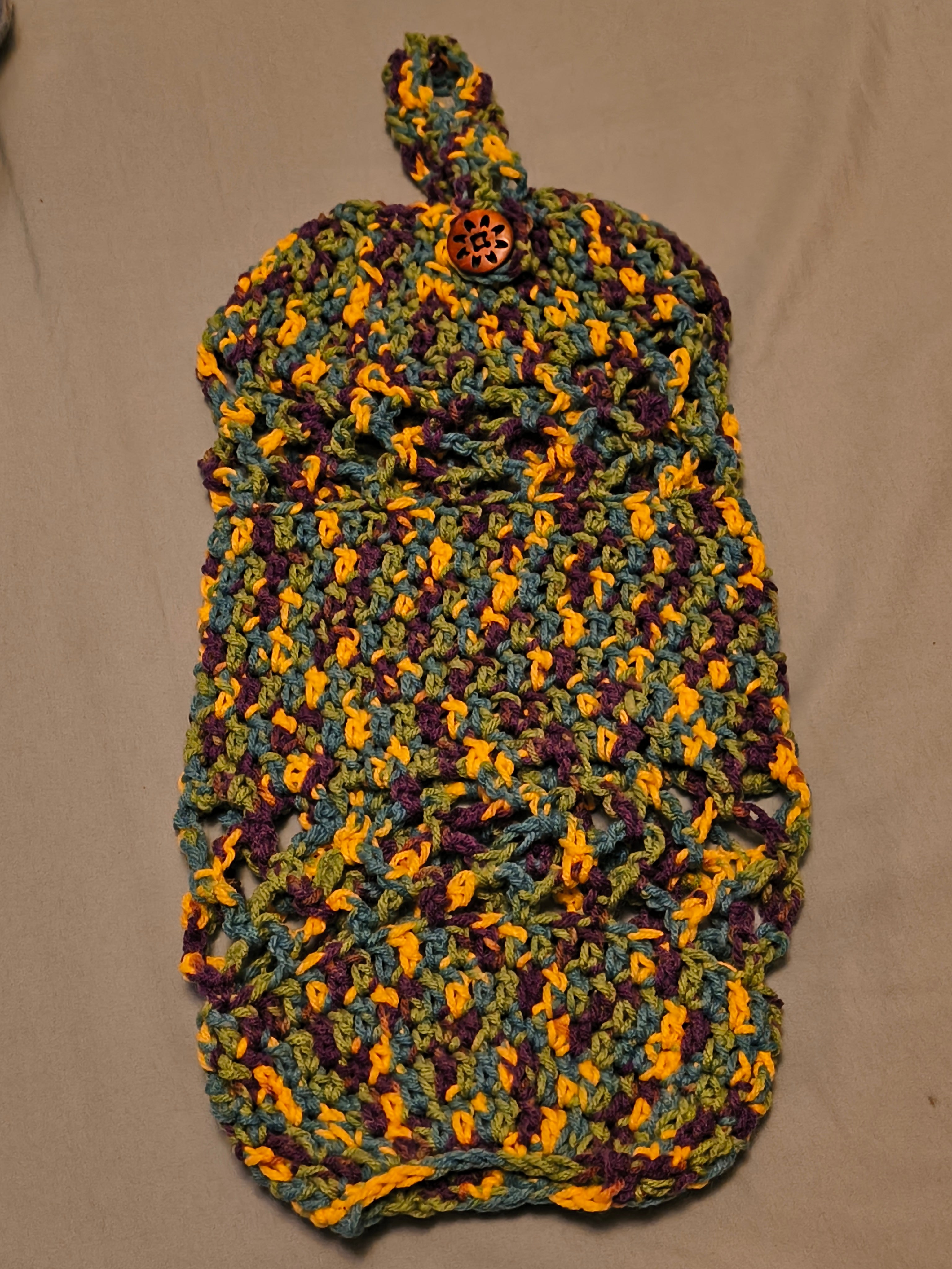 Crochet Plastic Bag Holder – Hanging Grocery Bag Organizer, Reusable Kitchen Storage, Handmade Dispenser