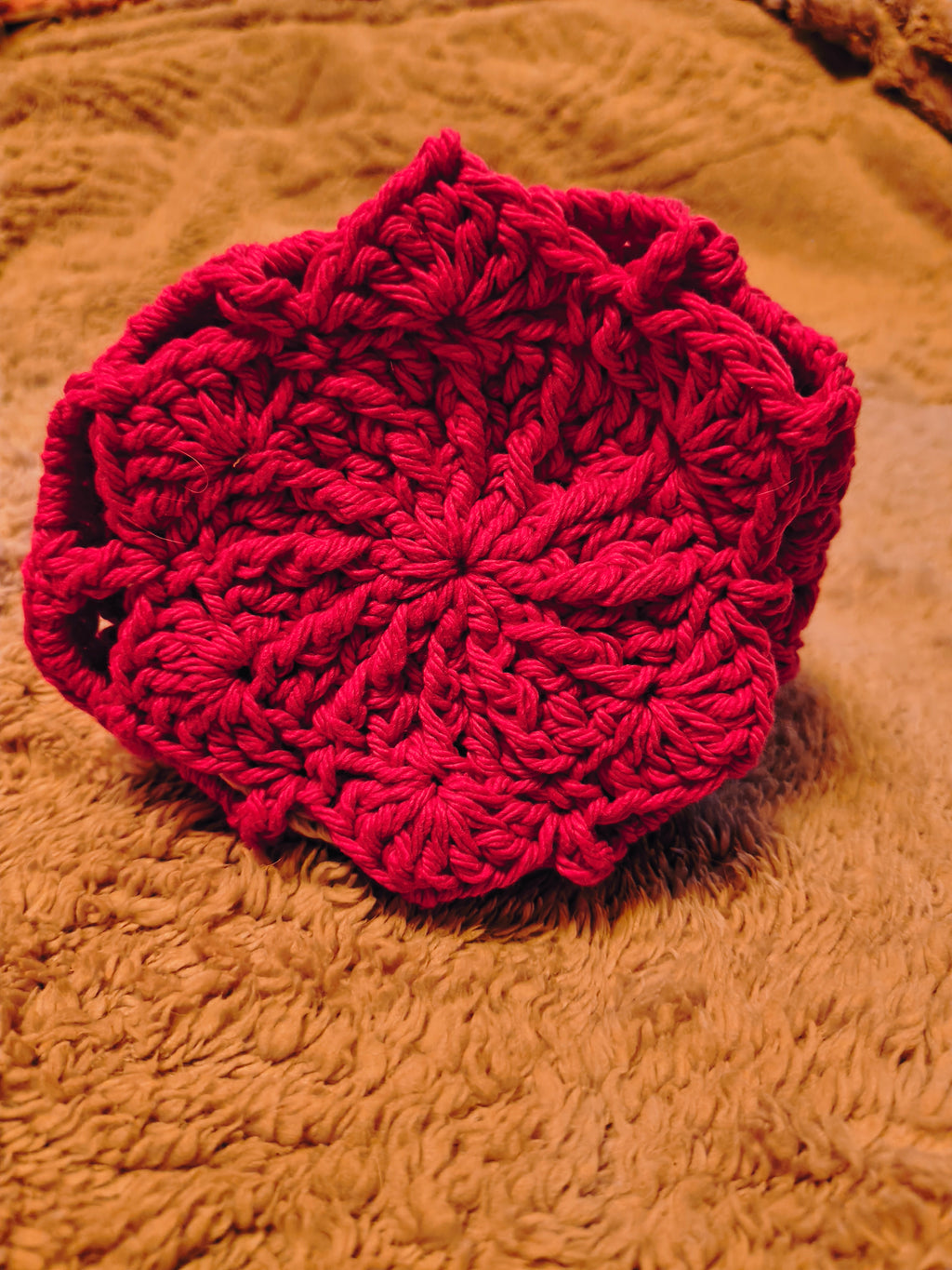 Crochet Drawstring Pouch | Small Cotton Makeup Bag | Jewelry Pouch | Handmade Storage Bag