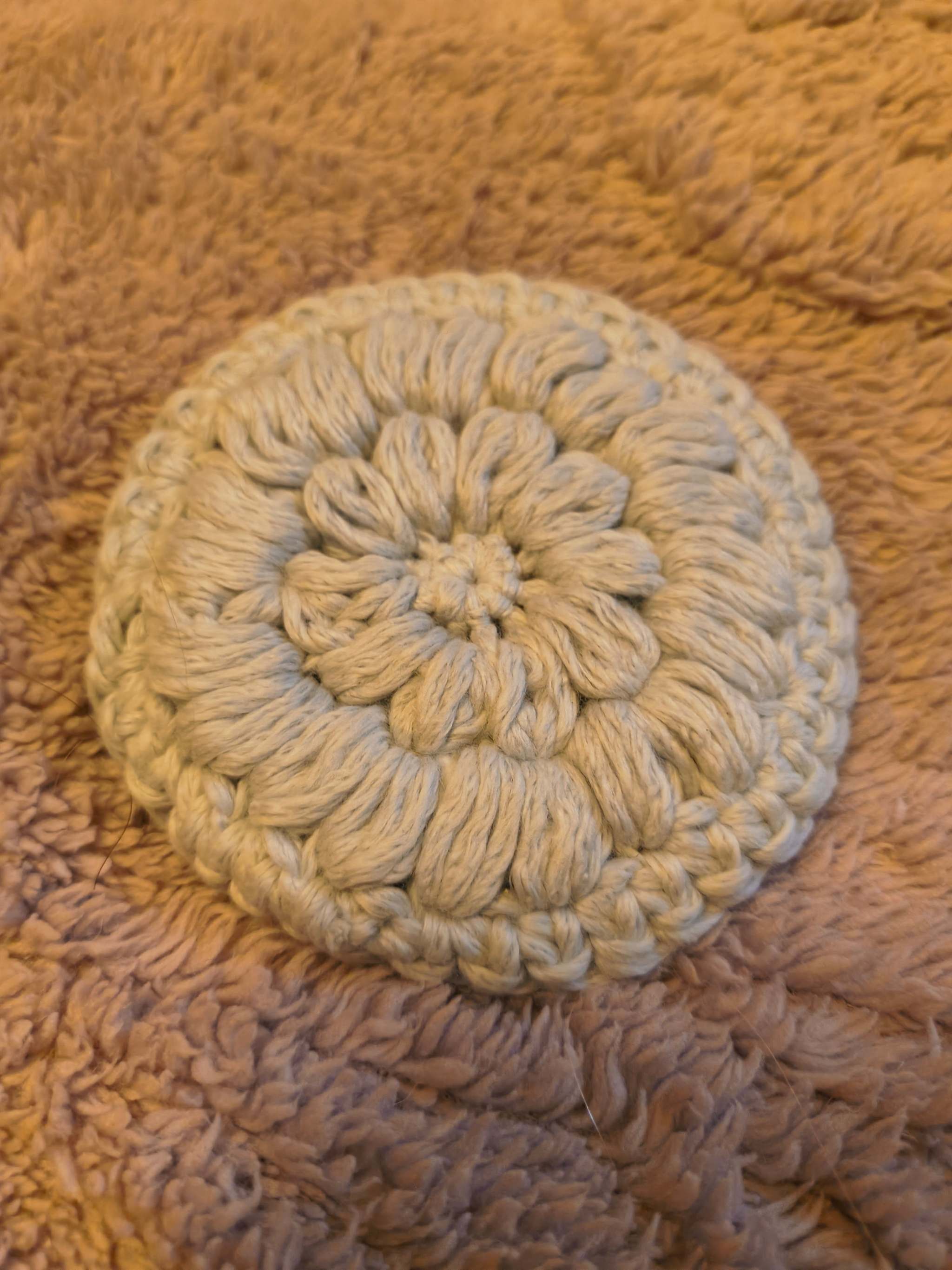 Reusable Crochet Face Scrubbies Set of 6 | Soft Cotton Blend Makeup Remover Pads | Eco Friendly Skincare | Silver Gray