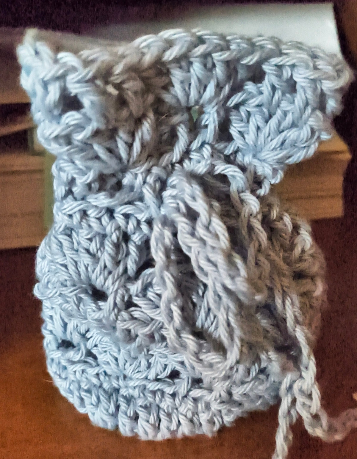 Handmade Crochet Drawstring Pouch | Cotton Gift & Keepsake Bag