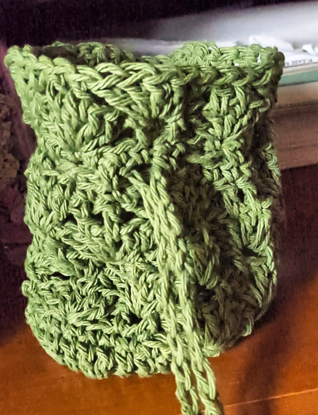 Handmade Crochet Drawstring Pouch | Cotton Gift & Keepsake Bag