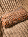 Handmade crocheted peach baby blanket soft cozy thick boho nursery gift