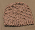 Silver Crochet Beanie – Shell Stitch Hat, Soft Acrylic Winter Beanie, Handmade Textured Hat, Classic Neutral Crochet Hat