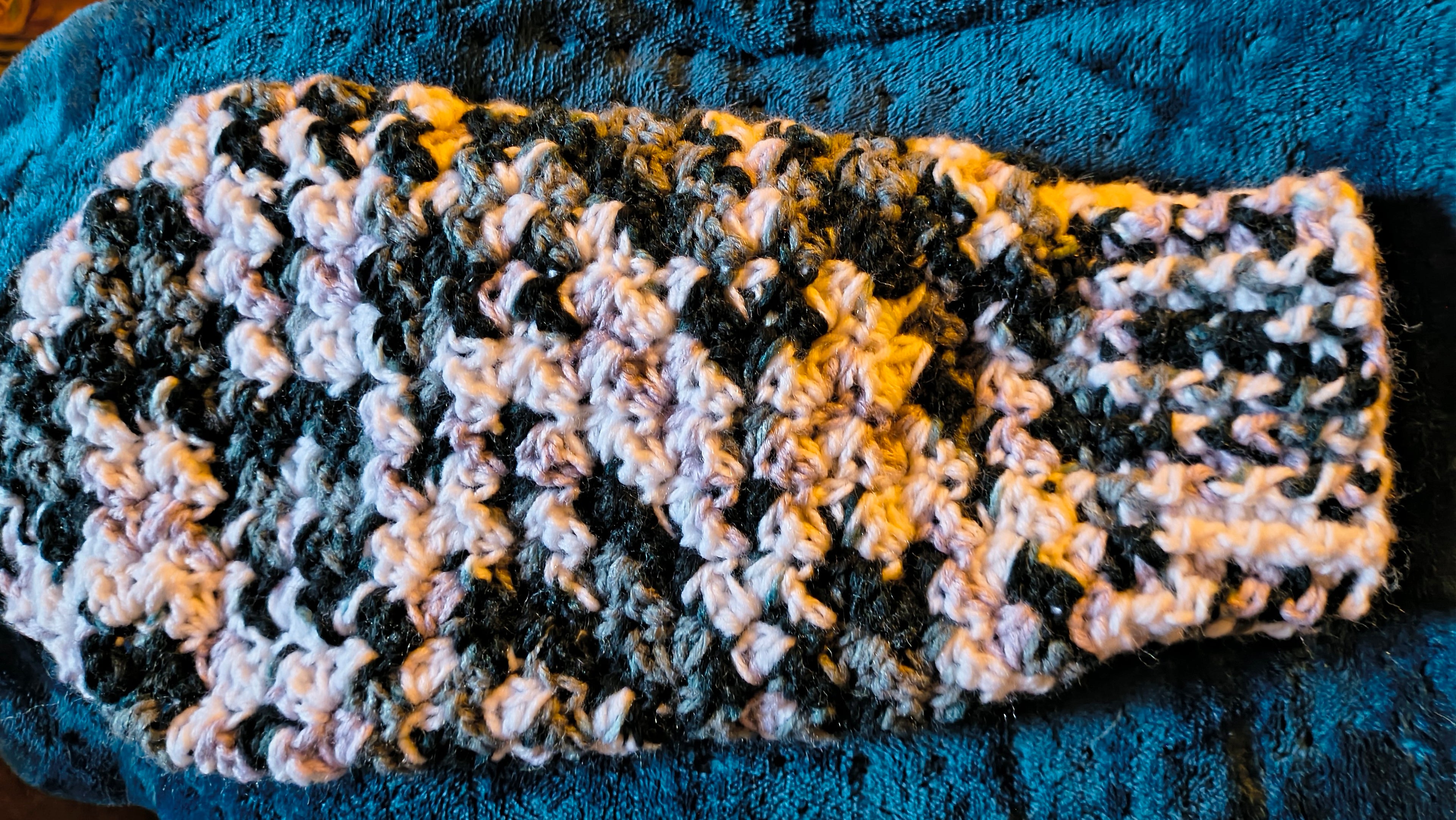 Black, Gray & White Crochet Dog Sweater