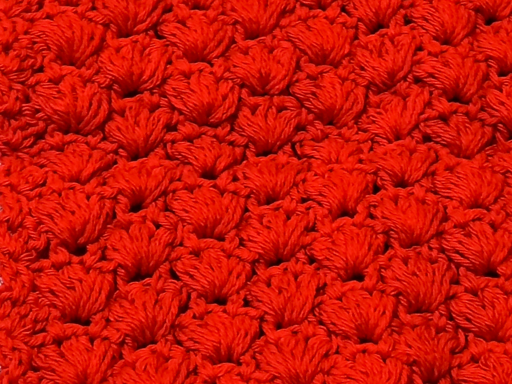 Luxury Cotton Puff Stitch Washcloth Set (5 Pack) | Thick Exfoliating Spa Cloths | Handmade Textured Dishcloths | 10x10