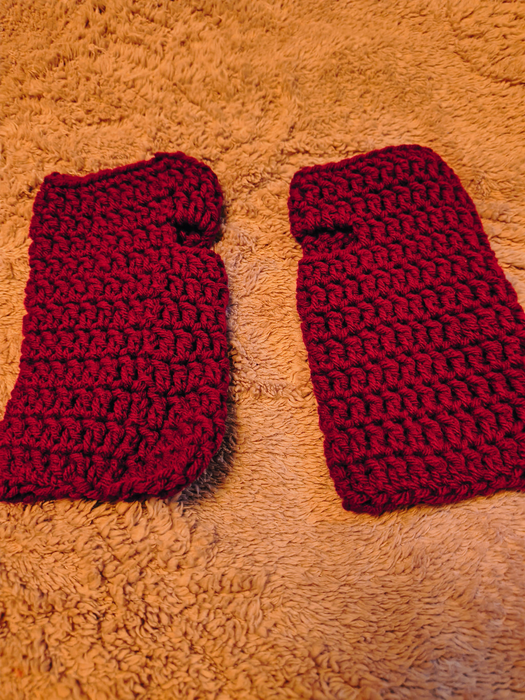 Crochet Fingerless Gloves | Red Wrist Warmers | Lightweight Hand Warmers | Handmade Everyday Gloves