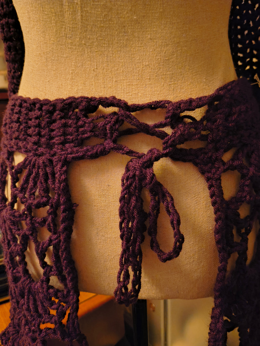 Amethyst Lace Crochet Halter Top